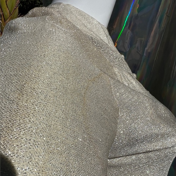 60s Metallic Threaded Faux Button Mini Dress - Picture 17 of 17